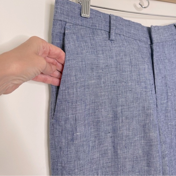 Murano Baird McNutt Linen Alex Slim Fit Flat Front Dress Pants Mens wedding - Picture 3 of 9